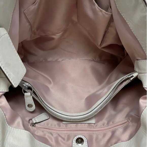(SOLD) COACH IVORY LEATHER SATCHEL Shoulder BAG - Picture 3 of 7